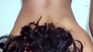 Skinny nerd wife bends over for monster cock doggystyle creampie