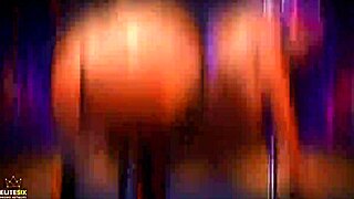 purple haired bimbo milf with huge tits ass gives tittyfuck blowjob in nightclub ai hentai