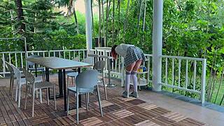 Tied Cute Babe In Stockings Begs During Foot Bondage Tickling