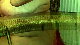 34jj granny's huge chubby boobs bounce during wild orgasm