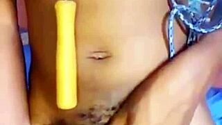 hairy petite 18+ squirting on huge machine insertion