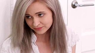 classy bookworm teases before tutor bangs her senseless