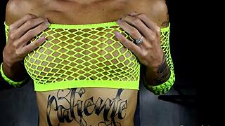 Hot bitch oils big tits for pov tittyfuck cumshot