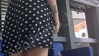 Mimi Fingers Pussy Without Panties In Laundry