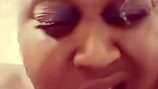 chubby ebony cheating thot teases fat ass shower