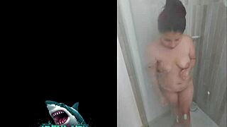 Neighbor's steamy shower sex skills