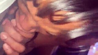 she's sucking that cock like it's her favorite treat ever