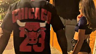 carnaval cop slut grabs moreno's big black cock for creampie cuckold fuck!