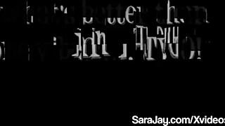 Hey check out nympho milf sara jay drilling her huge tits cougar cunt with monster dildo vibrator