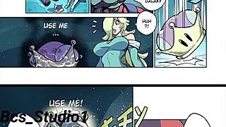 Peach queen giantess expands tits in hot sex!