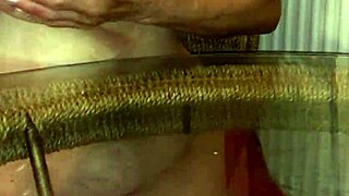 34jj granny's huge chubby boobs bounce during wild orgasm