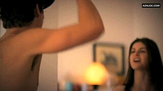 alexandra daddario's big tits bounce in hot sex