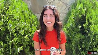 Crazy Brunette Sucks Cock In Bushes For Huge Facial