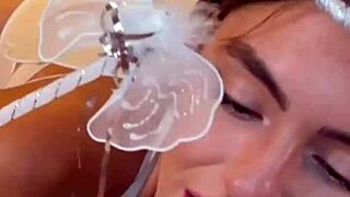 18yo brunette practices sloppy deepthroat on monster cock pov 💦😩