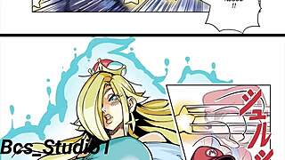 Peach queen giantess expands tits in hot sex!