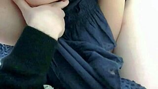 Hey, watch me stroke my wet pussy solo like this homemade asian amateur