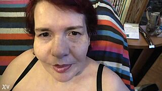 Sexy Mature Caresses Massive Tits To Orgasmic Heights!