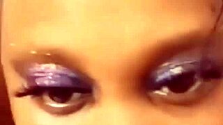 chubby ebony cheating thot teases fat ass shower