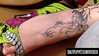 blonde milf tarra white deepthroats cock before hairy anal pounding