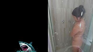 Neighbor's steamy shower sex skills