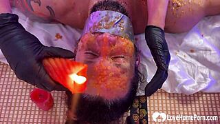 imagine dripping hot wax on your bound filthy hubby till he begs