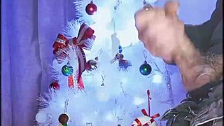 Explosive Christmas Deepthroat Blowjob Swallows Monster Cock Cum Celebration