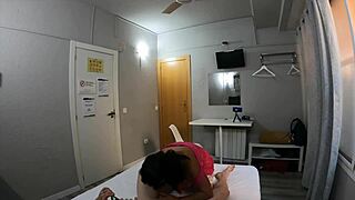 masked milf macarena bares lingerie ass tits in homemade casting interview sex