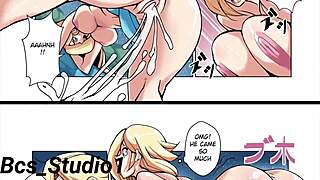 Peach queen giantess expands tits in hot sex!