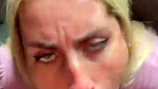 Girlfriend's Sloppy Deepthroat Handjob Leads To Fast Cum Swallow