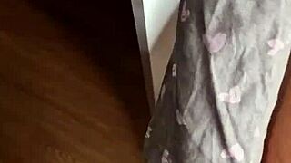 i catch my brother's cheating girlfriend in the closet she mistakes me for her man and we fuck rough