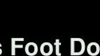 JAMIE'S BOYFRIEND POUNDS HER FEET IN FEMDOM FOOTJOB TRAILER!