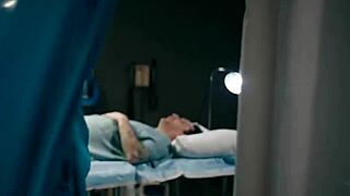 Nurse's Milky Tits and Shaved Pussy for Patient's Monster Cock Deal?