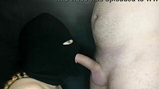 stepsis hides face in balaclava deepthroats my cock sloppily