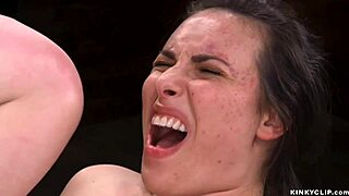 bound big tits slave gagged choked and fucked hard