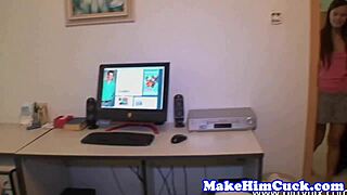 cuckold ex-gf bound bent over facial gangbang pounding