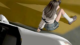 i tried belt bondage and ball gag self tie in indoor parking lot... tomoe caught me!!