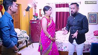 husband shares innocent wife friend full threesome fuck!