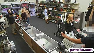 Hot Blonde Milf Sucks Cock Then Gets Nailed At Pawnshop