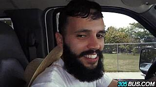 lunch lady trades her dignity for cash as she's publicly fucked like a desperate whore on the bus