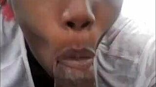 Sloppy Head Sextape Sucking Cum All Over Big Tits for Stepdad