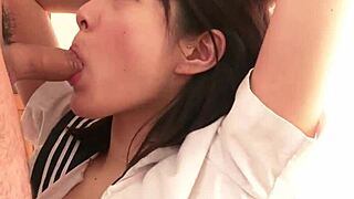 Schoolgirl Cosplay Takes Hardcore Creampie from Huge Cock