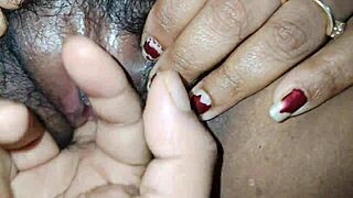 Desi bhabi spreads and cleans her hairy wet pussy 😏🧼