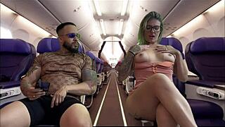 woman fingers wet pussy on plane seat i jerk watching her