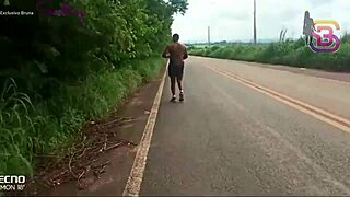 cuck watches super hung stud fuck wife in woods