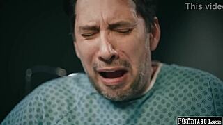 Nurse's Milky Tits and Shaved Pussy for Patient's Monster Cock Deal?