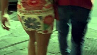 hotwife belinha flashes pussy at crowded bar for lover's samba fuck!