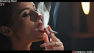 Redhead Audrey Reid Smokes While Sucking Pink Pussy Babe Blowjob!