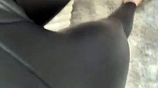 Heart-Pounding Barefoot Fetish in Leather Skirt Socks