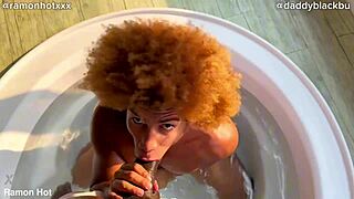 Two Hung Black Studs Tease In Steamy Jacuzzi Splash