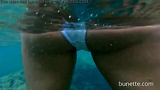 beach bikini buttplug swim peeing anal toys outdoor
